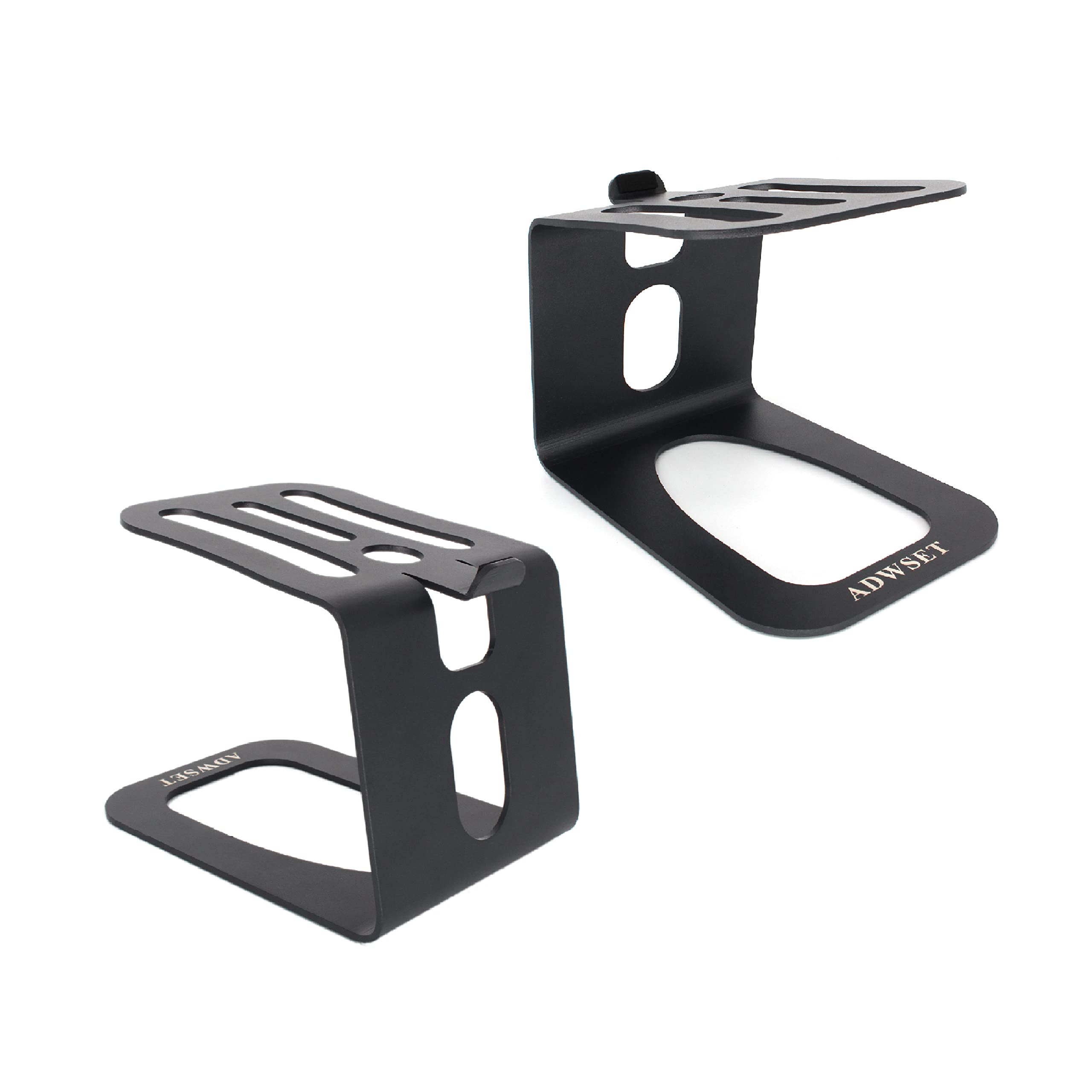 Speaker Stand, ADWSET Speaker Stands Pair Bookshelf Studio Monitor Stands, Aluminium/Black