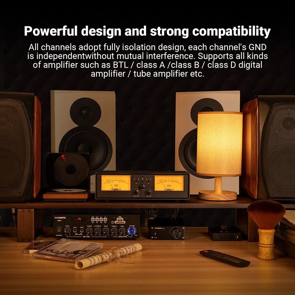 Conmutador de audio bidireccional 2 en 1 para medidor vu bidireccional
