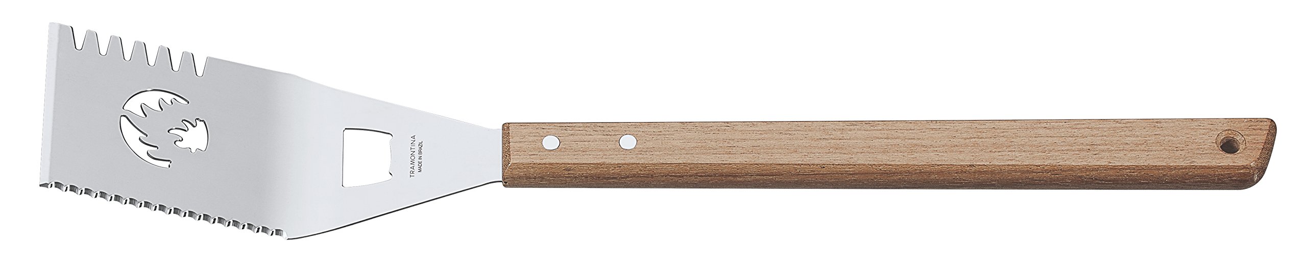 Tramontina Churrasco Long Handle Barbecue Spatula, Stainless Steel, Brown, 12 Units