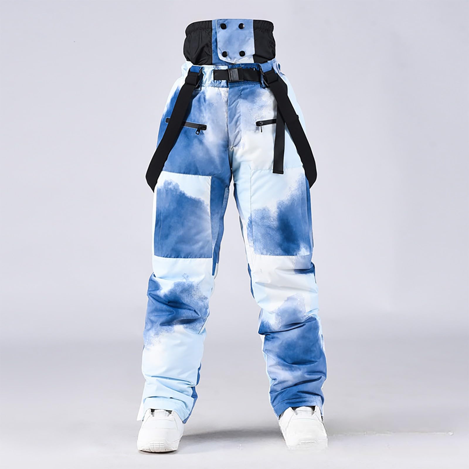 Sunnyuk Pantaloni Neve Uomo Tuta Elasticizzati Impermeabile Salopette Montagna Taglie Forti Pantaloni Termici Snowboard Pantalone Invernale da Neve Sci Curvy