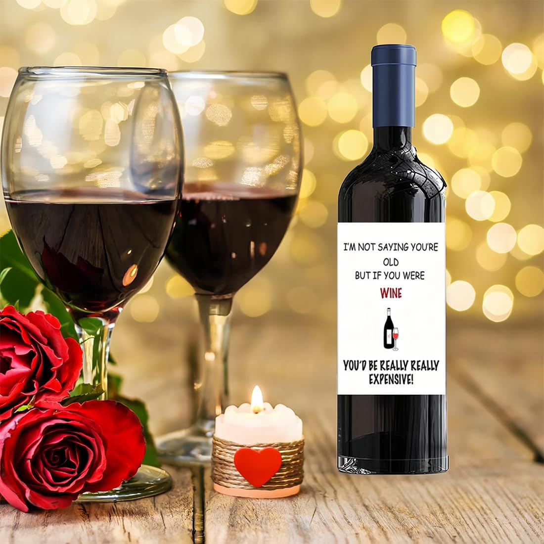 Etiquetas para Botella de Vino para Boda Cóctel Fiesta