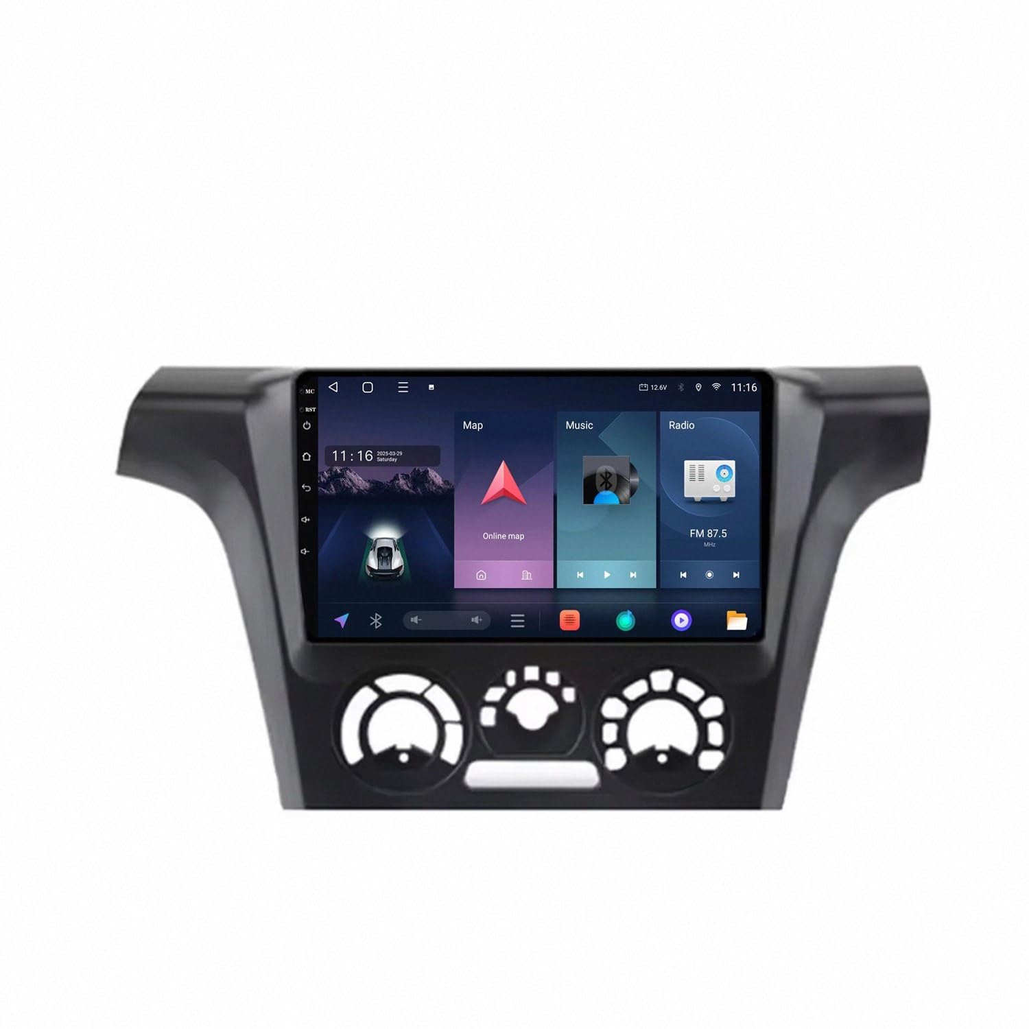 Pantalla Carplay de coche para Mitsubishi Outlander 2002-2008 con Android Auto 4G+64G 8