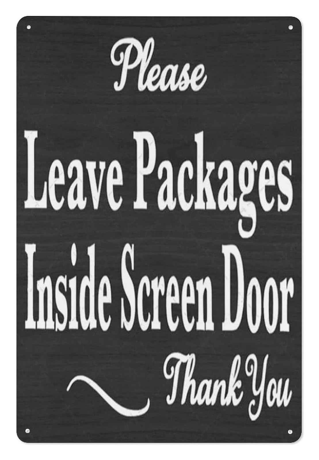 PKNVKZIDK Leave Packages Inside Screen Door Metal Tin Sign Vintage Rustic Wall-Art for Porch Entryway Home Office or Garage Decor 8 X 12 inch