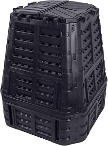 Komposter 740L aus Kunststoff, Schnellkomposter mit Belüftungssystem, modular steckbar, für ideale Zersetzung