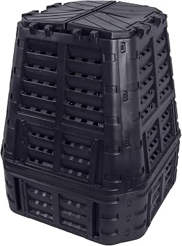 Composter 740L Plastic Quick Composter with Ventilation System Modular Pluggable for Ideal Decomposition