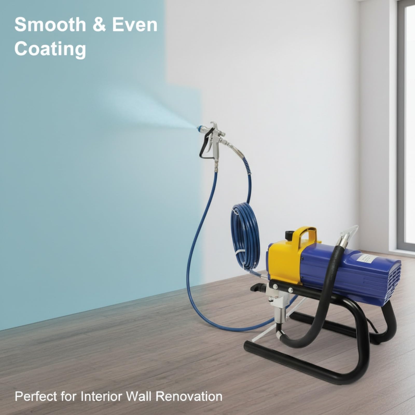 Spruzzatore per vernice Airless da 1800 W, spray per vernice da parete, protezione da surriscaldamento e funzione di auto-stop, capacità di estrazione di 1,8 l/min per edifici