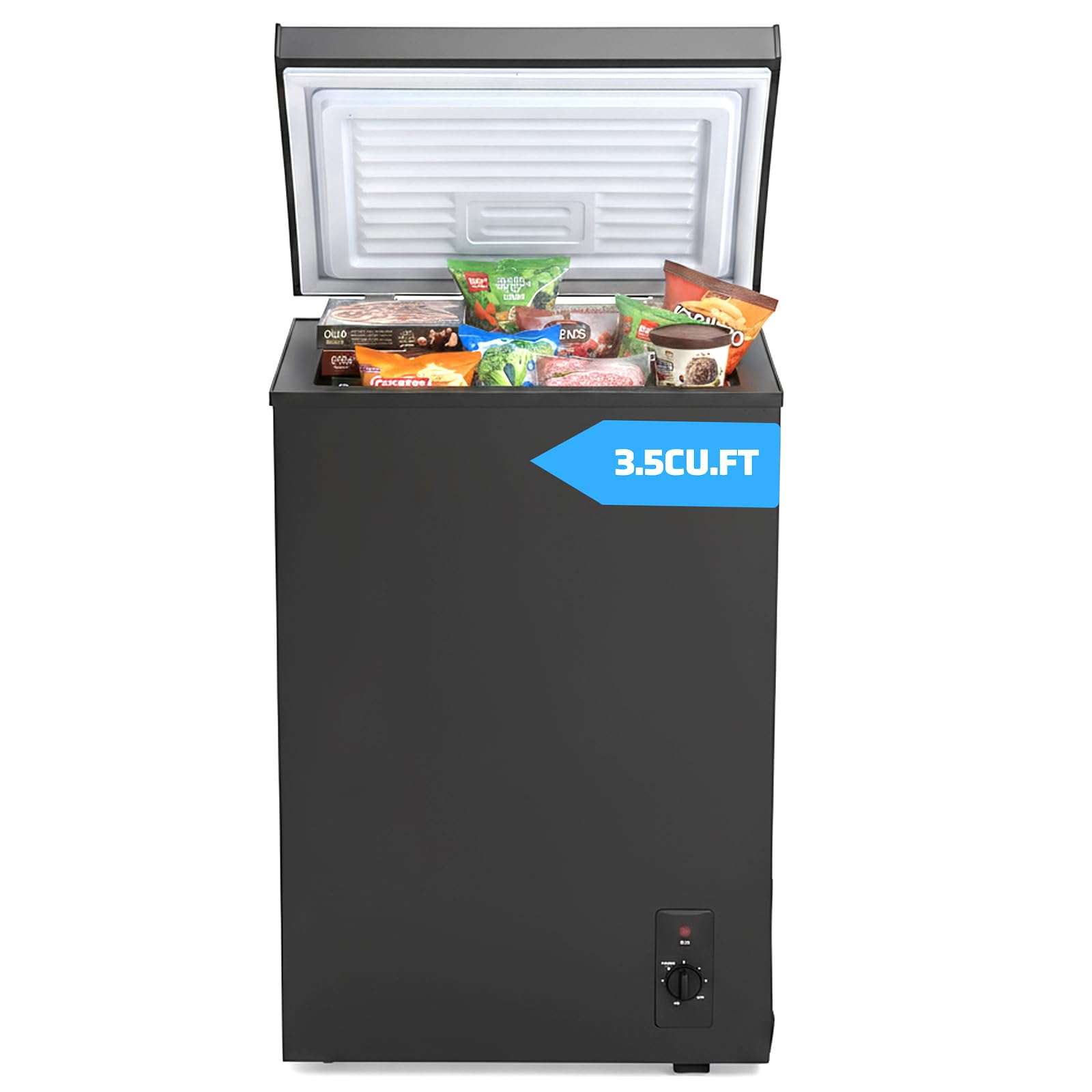 Clickoods RW3.5-B 3.5 cu ft Chest Freezer Black