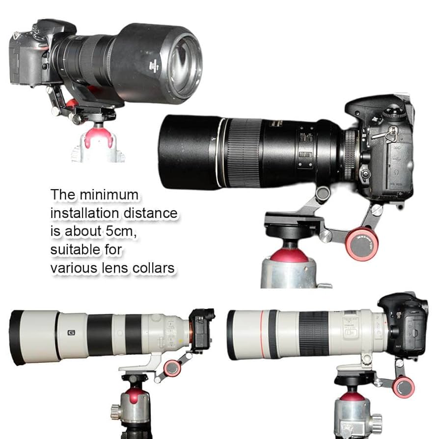 IShoot Teleobjektiv Halterung Faltbar - Metall Stativzubehör Für Canon Nikon Sony