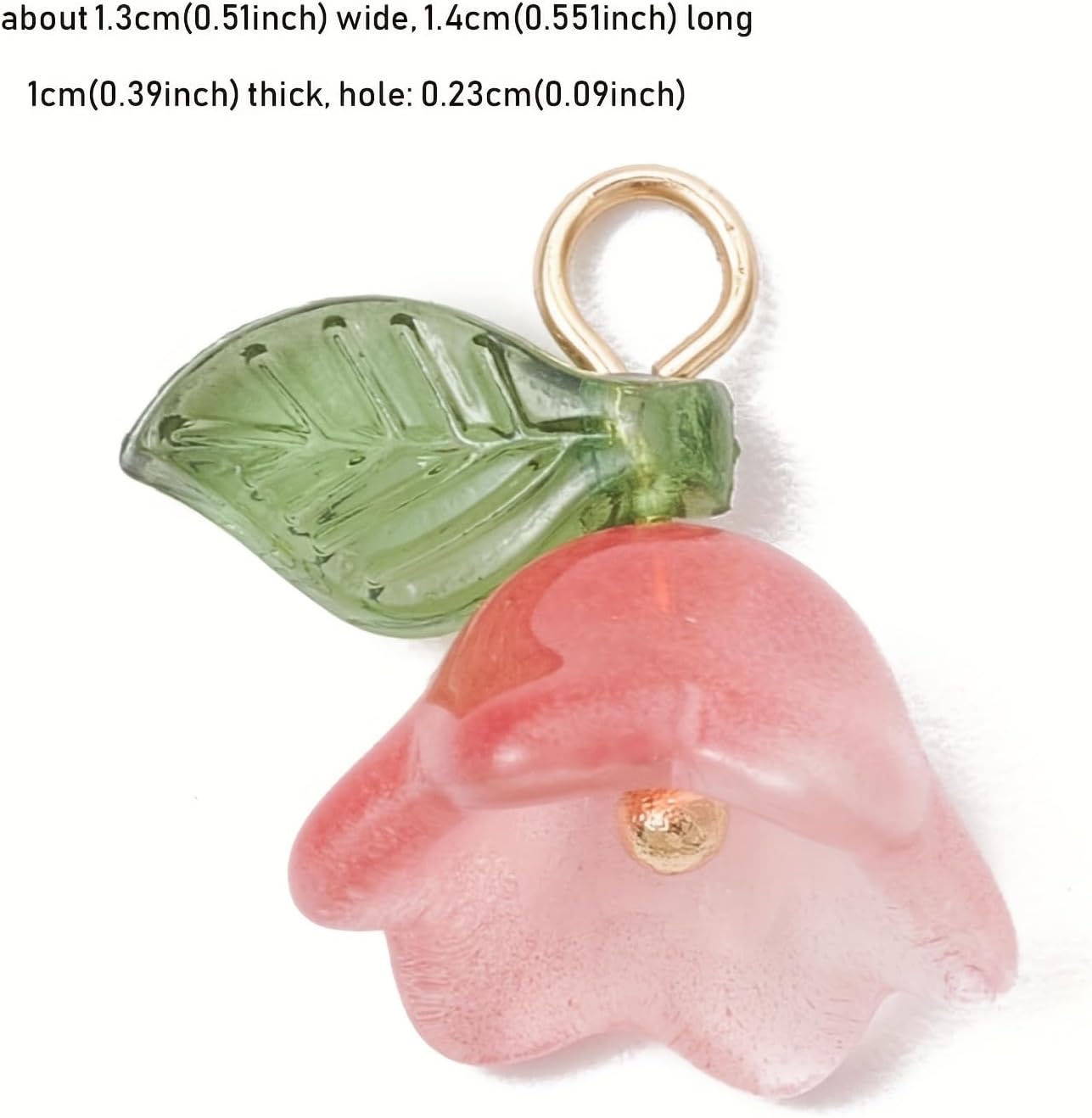 About 100Pcs Random Flower Charms 6-Petal Acrylic Glass Floral Earring Pendants for DIY Craft Necklace Keychain Bracelet Jewelry Making Supplies - Image 2