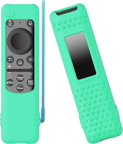 2023 Samsung Smart TV Solar Remote BN59-01432 BN59-01436B BN59-01392B TM2360E TM2360F Silicone Protective Cover with Lanyard(Mint Green)