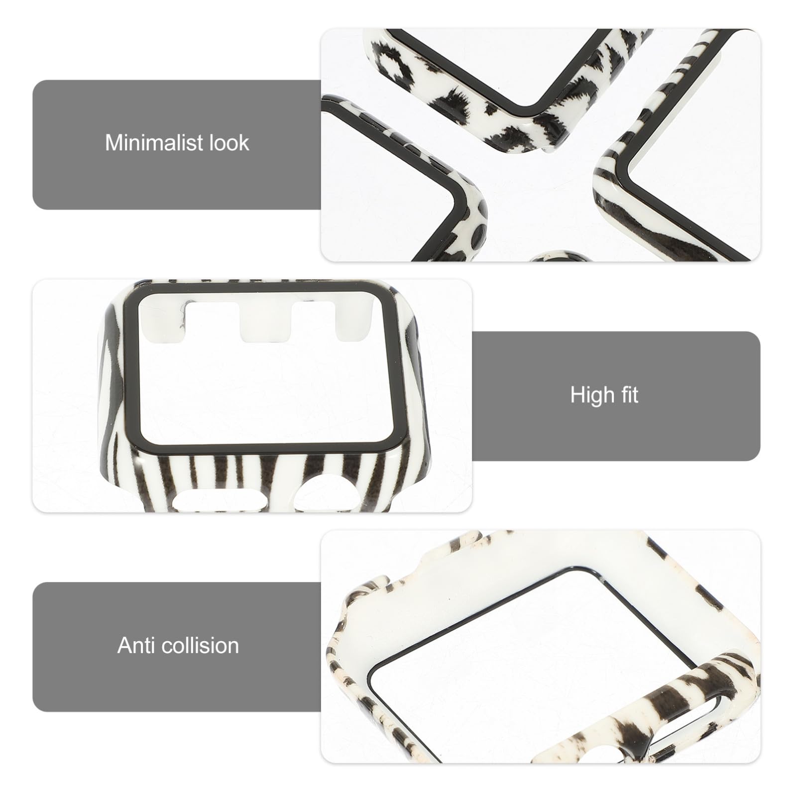 Uonlytech 4er-Set 38 Mm Uhrengehäuse Mit Displayschutzfolie Kratzfestem Bumper Elegant Und Robust 4 Stück X 4