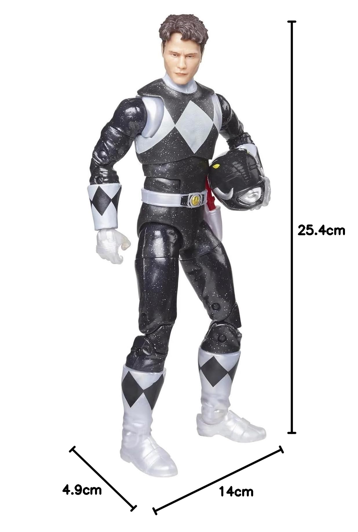 Power Rangers Lightning Collection - Action Figure Black Ranger 15,2 Cm, Mighty Morphin, Premium Con Accessori