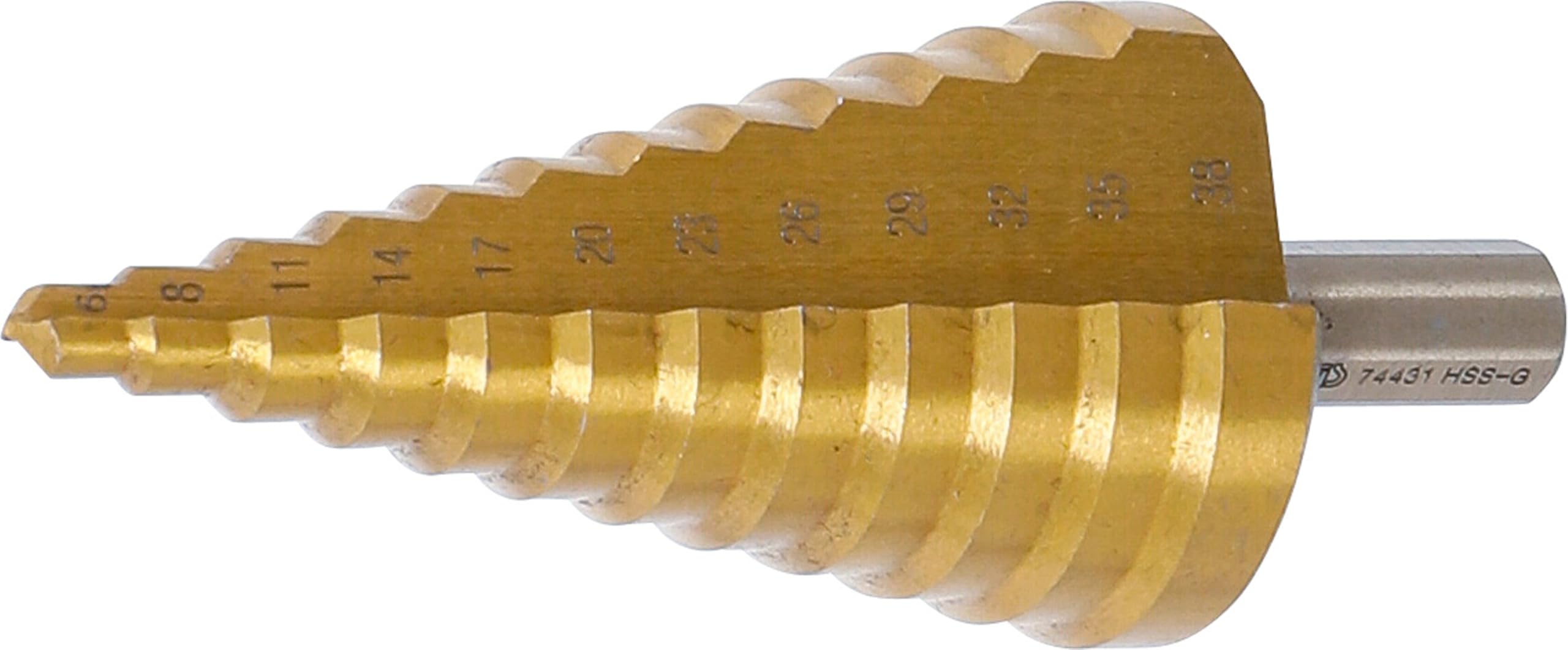 BGS 74431 | Stufenbohrer | titan-nitriert | Ø 6-38 mm