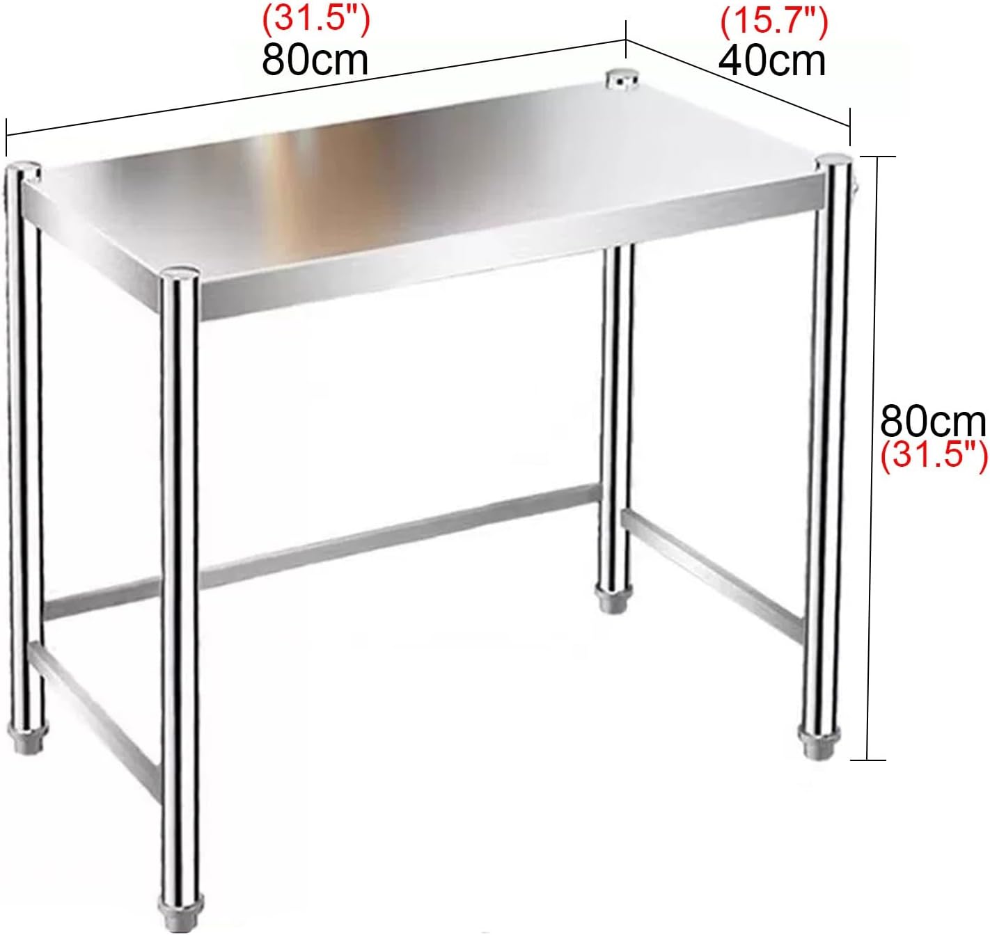 Stainless Steel Workbench Single Sink Prep Table Kitchen Cooker Shelf Chopping Board Open Storage Shelf Multi-functional Metal Table Easy to Install
