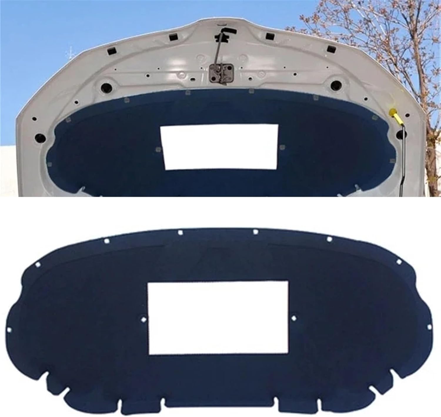 Auto Engine Hood Sound Heat Insulation Cotton Soundproofing Cover Car Accessories Compatible For Skoda Fabia MK2 MK3 2008-2020 (Color : 2008-2014 mk2)