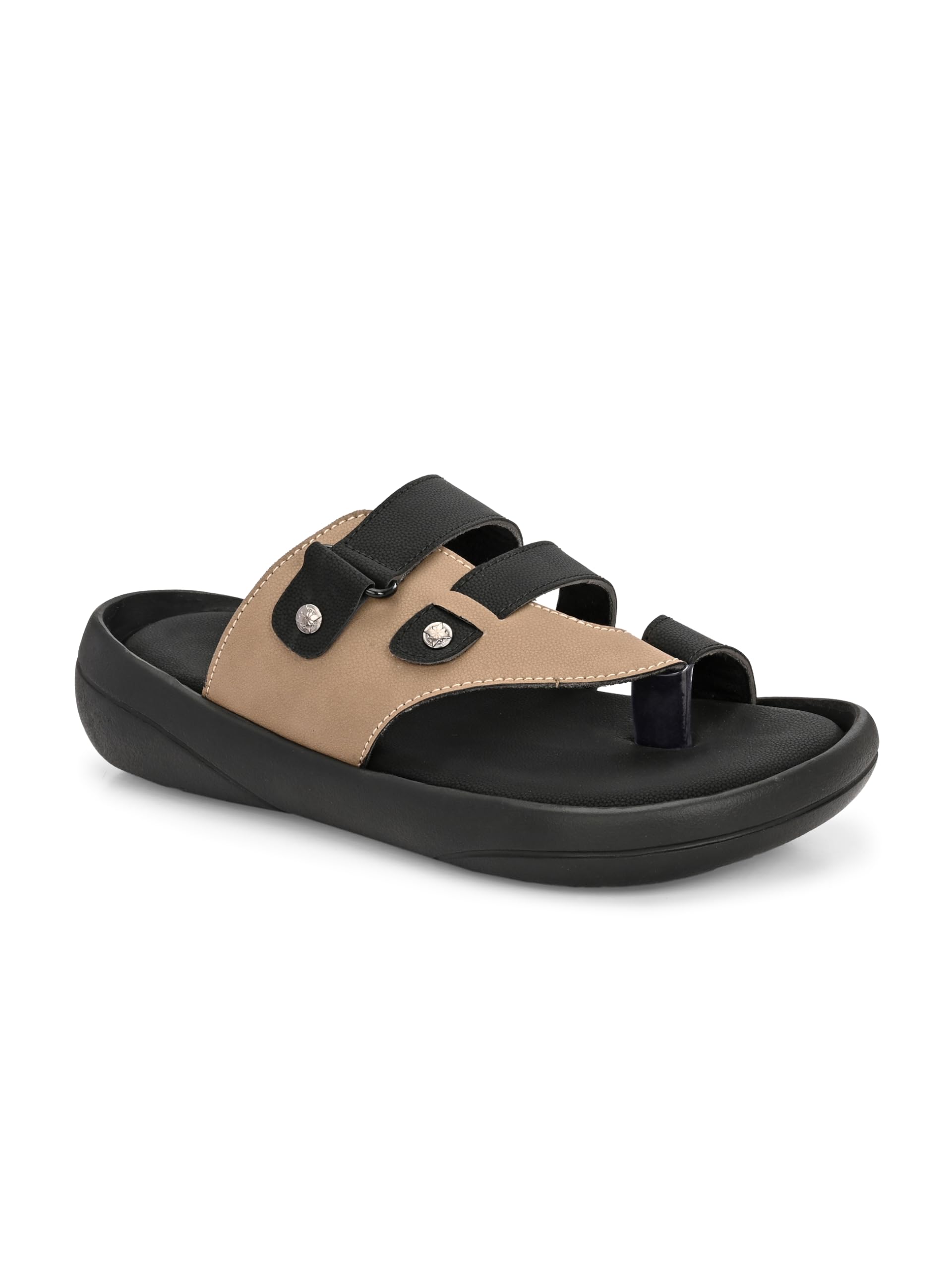 Men’s Stylish Slip-On Sandals Chappal Slipper | Casual Black & Beige Comfort Sliders for Men boys gents | Lightweight Anti-Skid Open Toe Chappals for Daily Wear, Outdoor & Home Use-image-29