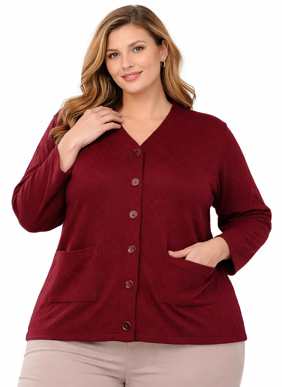 urban rock Women's Warm Woolen Cardigan - Stylish Full Sleeve Knitwear for Winter, Cozy & Elegant Sweater with Front Pocket Plus Size Also Available L to 4XL-picture-27