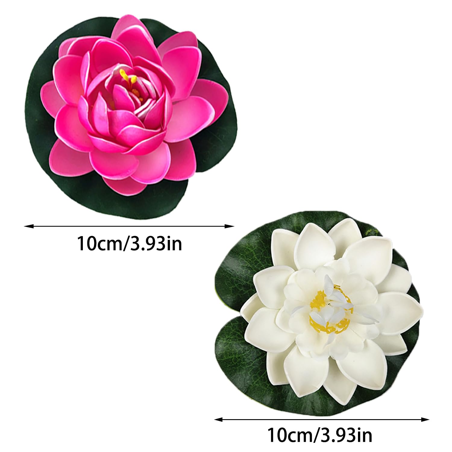 6 Ninfee Artificiali Galleggianti Per Laghetto - Fiori Galleggianti Diametro 10cm In EVA - Foto 2