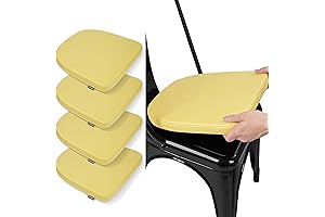 SINOSSO Stackable Dining Chairs with Magnetic Cushions