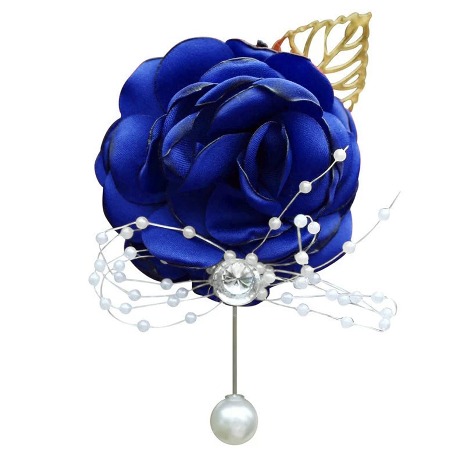 matumou Rose Wrist Corsage Boutonniere Fine Workmanship Rhinestone Corsage Elegant Wedding Flower Accessories