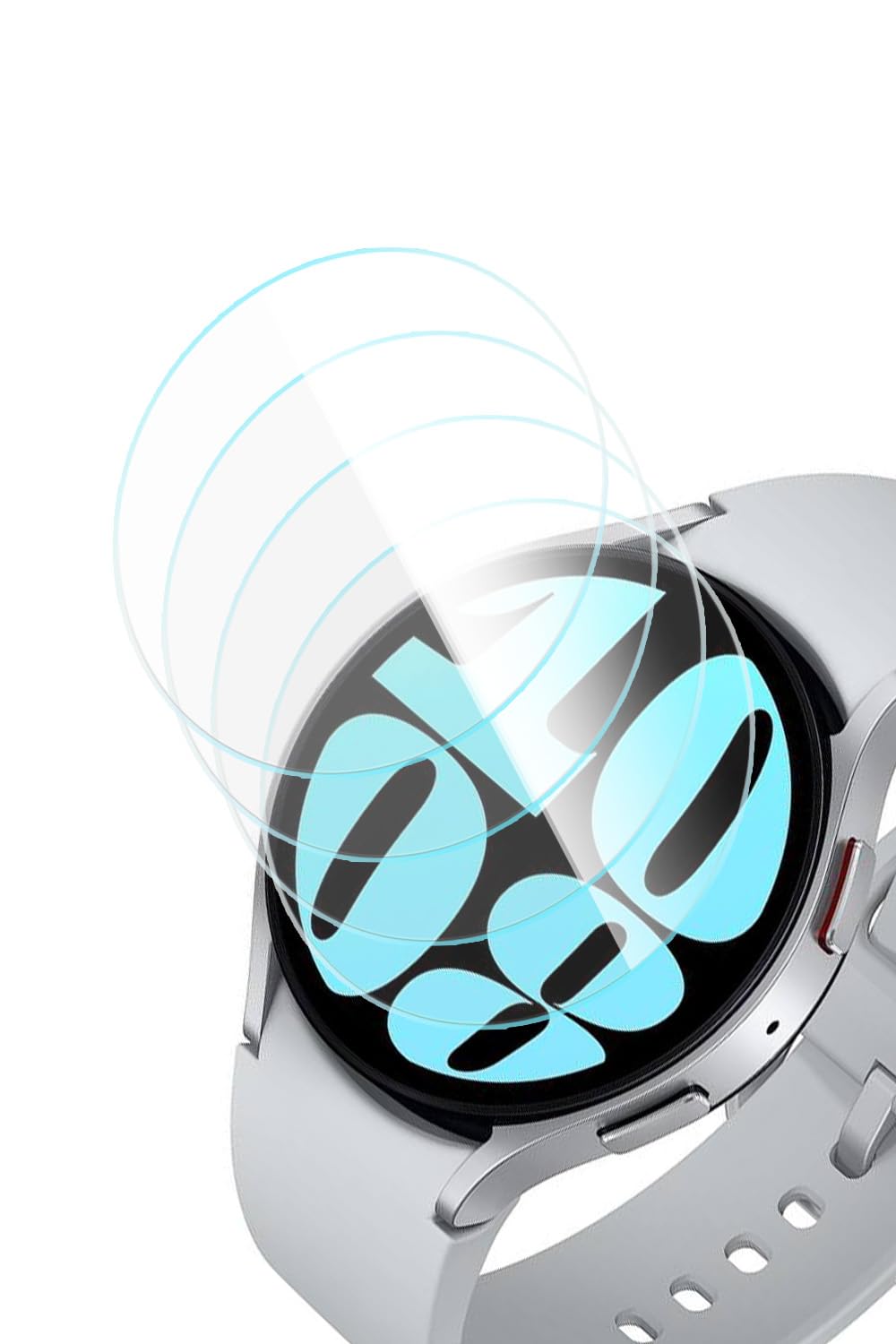 4 sztuki do Samsung Galaxy Watch 6 40 mm, odporna na zarysowania, szkło hartowane bez pęcherzyków folia ochronna do Galaxy Watch 7/6/5/4/FE 40 mm HD ekran ochronny do Galaxy Watch 7 40 mm