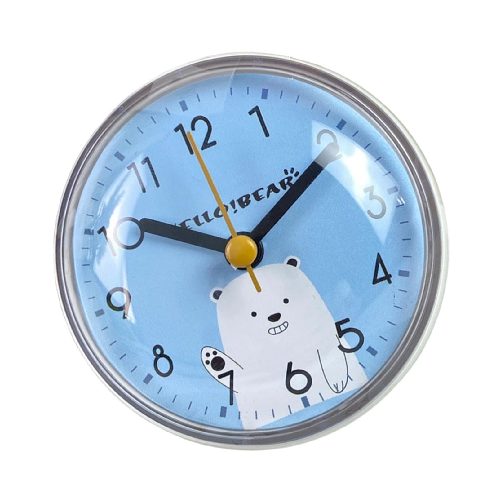 Modern Wall Clock Anti Fog Design High Precisions Accurate Movement Battery Operated for Bathroom Bedroom Classroom Small Suction Cup Wall Clock