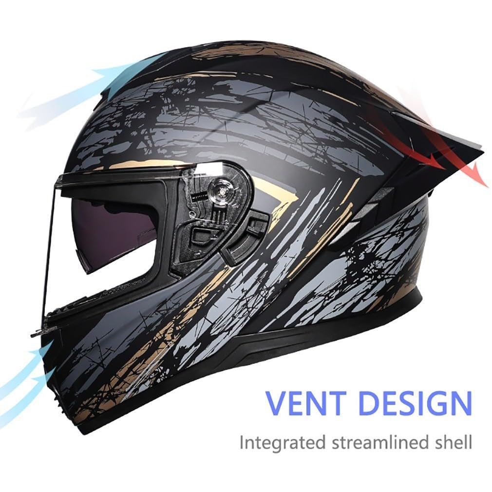 Cały kask motocyklowy z maską ECE 22.06