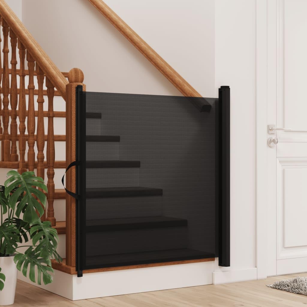 Generisch Haustier-Barriere Ausziehbar Schwarz 102,5x125 cm,Baby & Kleinkind,Babysicherheit,Baby- & Haustierschutzgitter,4004132