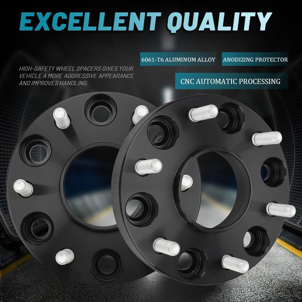 IRONTEK 6x5.5in Wheel Spacers 1" Real Forged Spacers with 77.8mm Hub Bore M12x1.25 Studs Fit for Infiniti 2004-2010 QX56, for Nissan 2005-2015 Armada/ 2004-2020 Titan 6x139.7mm to 6x139.7mm 2PCS