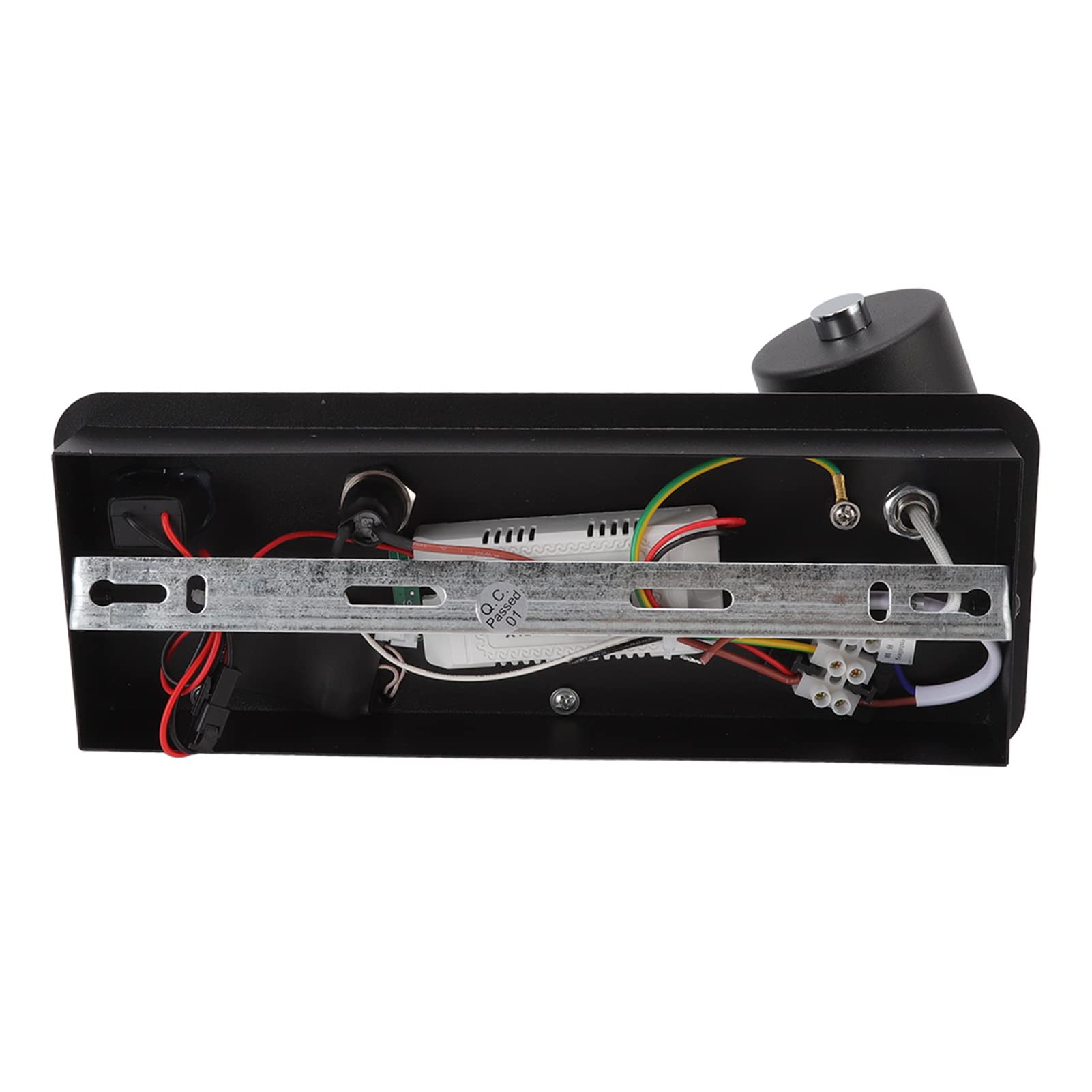 Kinkiet ścienny, 330° Plus 150° Regulowany Kinkiet USB do ładowania Bezprzewodowego Prosty Stylowy Kinkiet LED z płaską półką ładującą do Sypialni, Biura, Przy łóżku (Czarna Lewica)