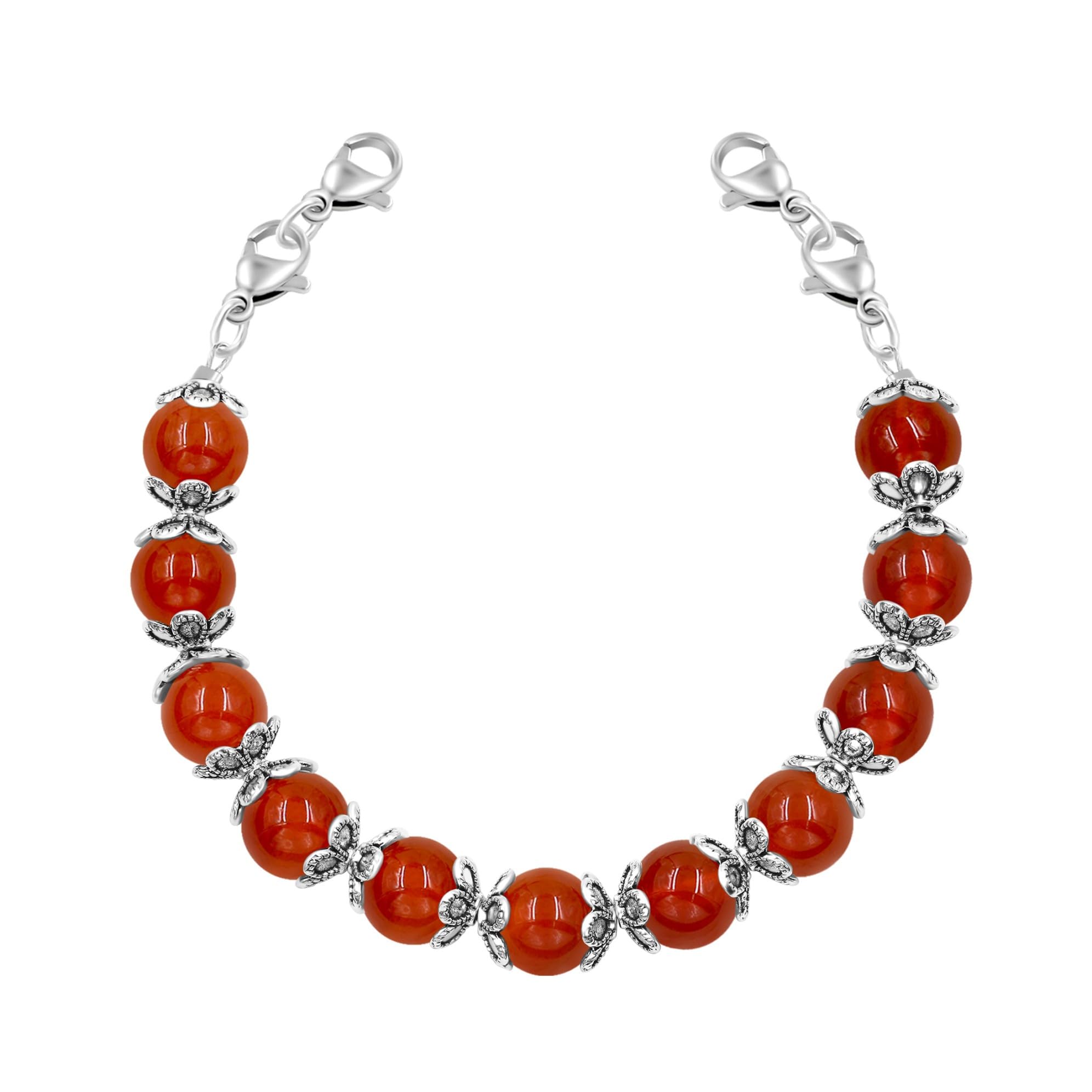 Interchangeable DIY Semi-Finished Medical Alert Bracelet - 8mm Natural Stone Bead Adjustable Dual-Use Bracelet - YA5062