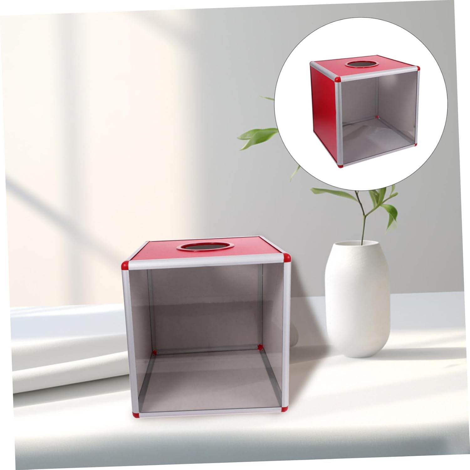 Donation Box Raffle Box with Slot Clear Multifunctional Container for Voting Suggestions and Donations for Events Parties and Fundraising Activities User Friendly