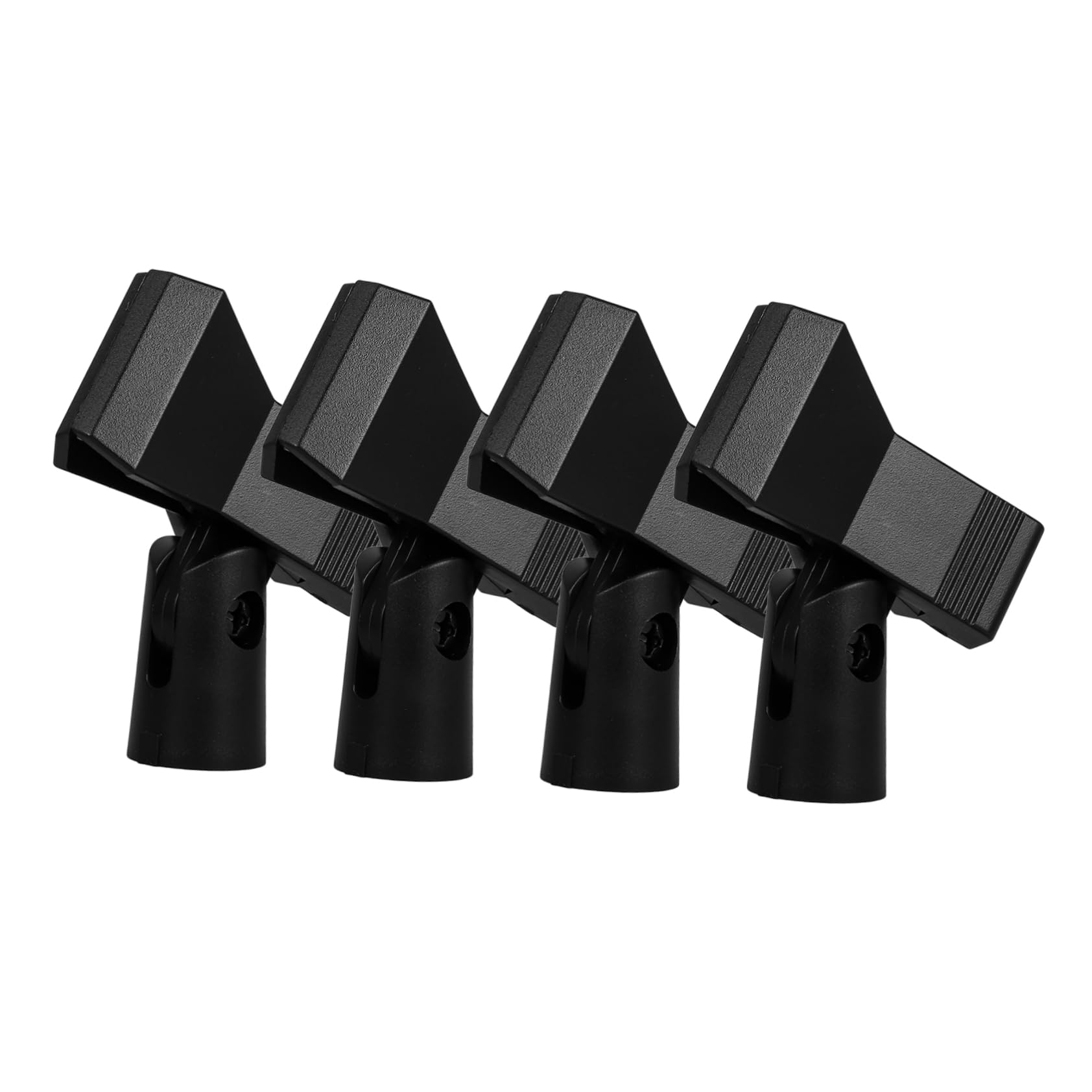 Yardwe 4pcs Adjustable Microphone Clip Holder Adapters for Mic Stands Flexible Positioning for Musicians and Public Speakers Wide Compatibility with Wired and Lavalier Microphones