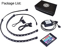 Vista 8 de Tira de iluminación LED RGB para computadora a través de imán con controlador para computadora de escritorio, torre media torre completa