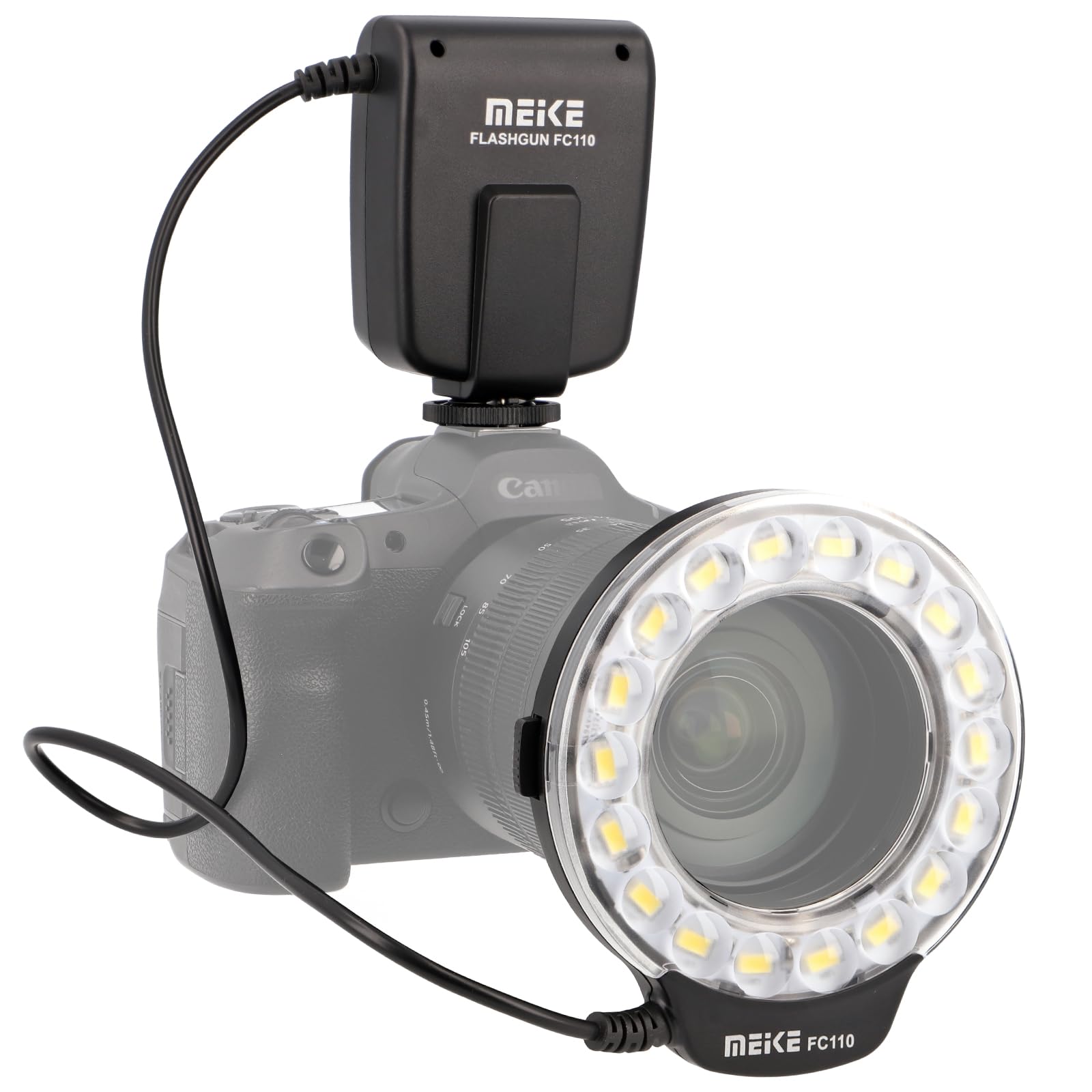 Ayex - Flash anulare Meike FC-110 per fotografia macro, per fotocamere Nikon SLR