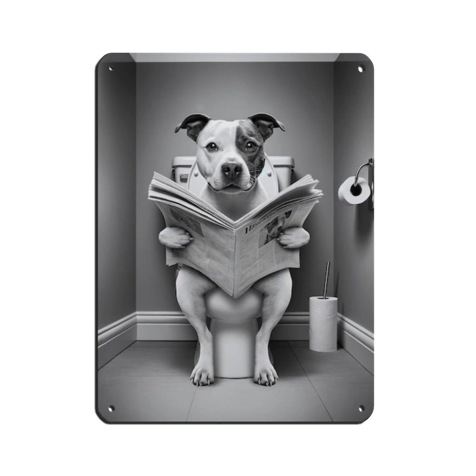 American Staffordshire Terrier Poster Retro Poster Metal Tin Sign Chic Art Retro Iron Painting Bar People Cave Cafe Family Garage Poster Wall Decoration 12x16inch(30x40cm)