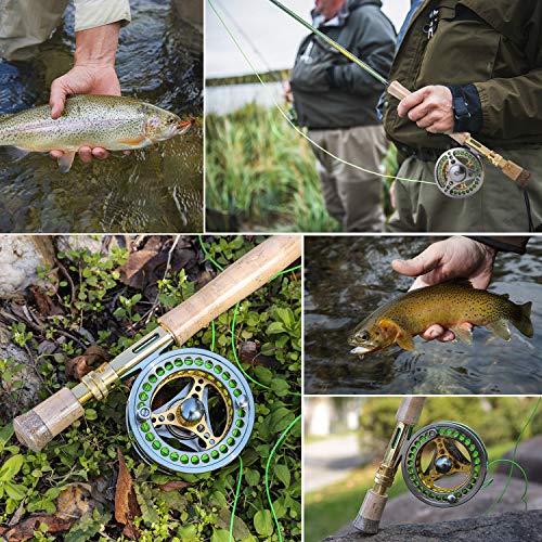 Image of Sougayilang Fly Fishing Rod Reel Combos with Lightweight Portable Fly Rod and CNC-machined Aluminum Alloy Fly Reel,Fly Fishing Complete Starter Package