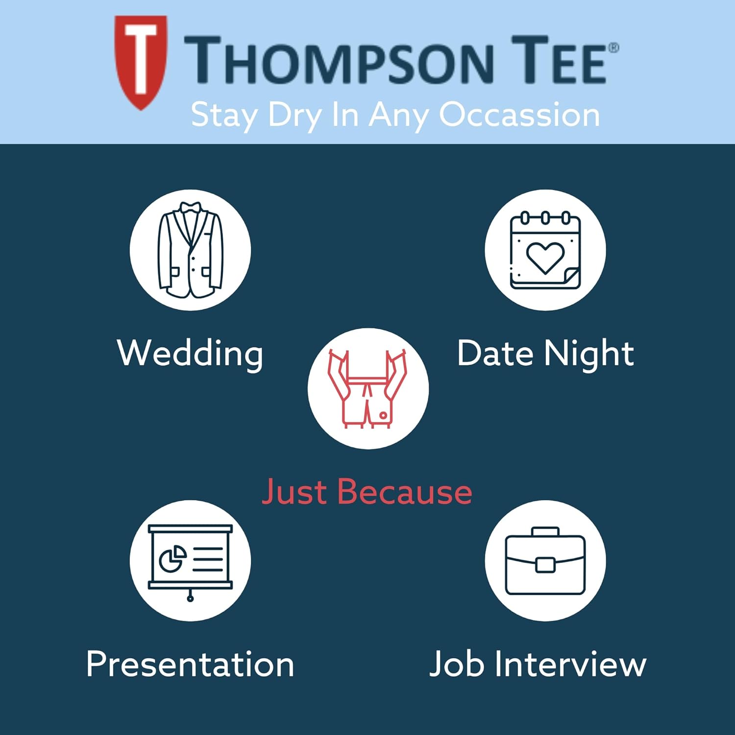 Men's Sweatproof Undershirt - Cotton Crew Neck - Original Fit - with Sweat Pads - Image 7