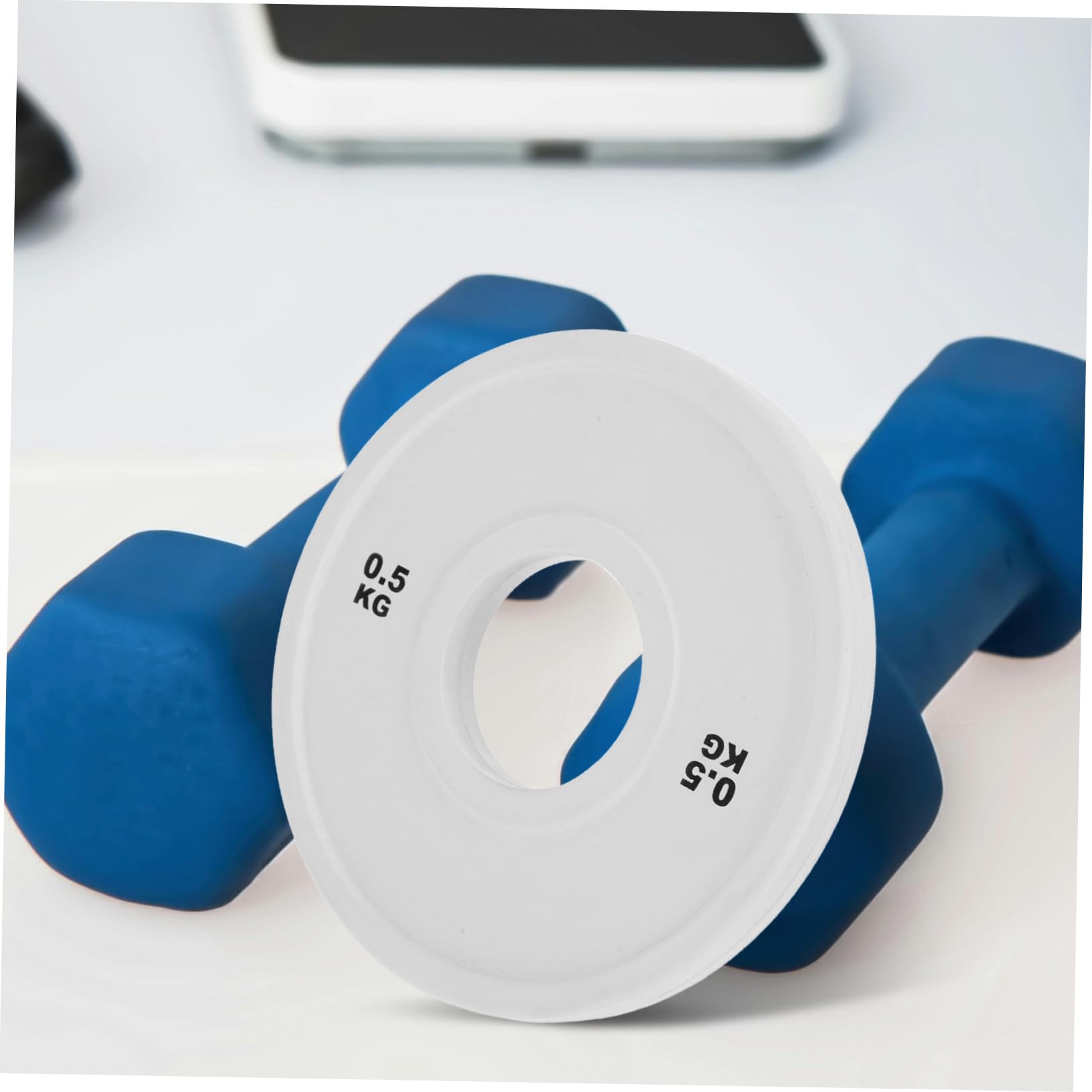 Toyvian 0.5kg Discos De Pesas Barra De Goma Para Entrenamiento De Fuerza Levantamiento De Pesas y Culturismo El Gimnasio Casa Fraccionarios