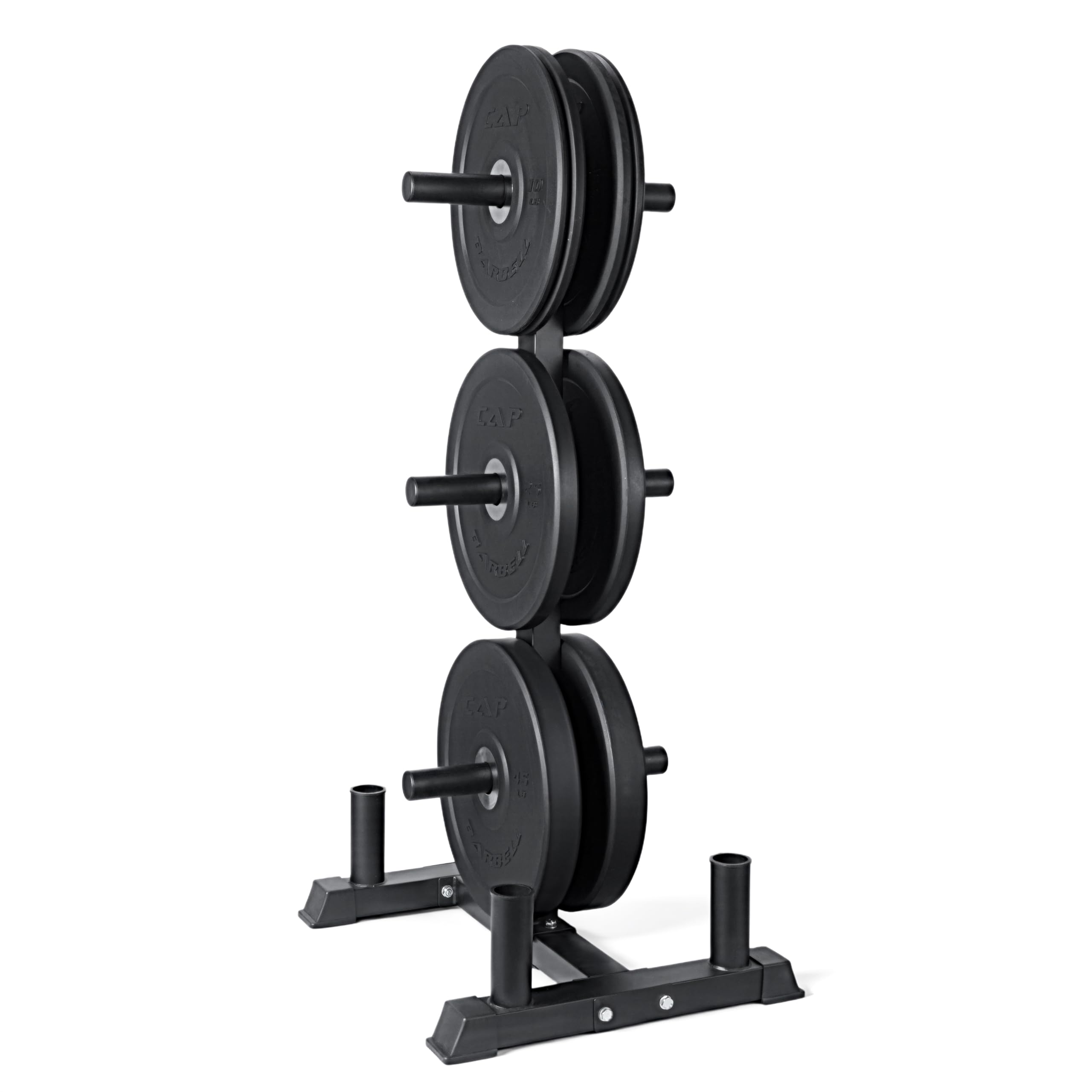 CAP 2-inch Olympic Bumper Plate Weight Set | 100-370 lbs | Multiple Colors | Storage Rack Optional