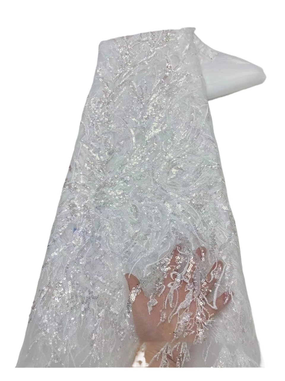 5 jardów cekinowy materiał w stylu narodowym sukienka qipao haftowana siatka na ślub DIY