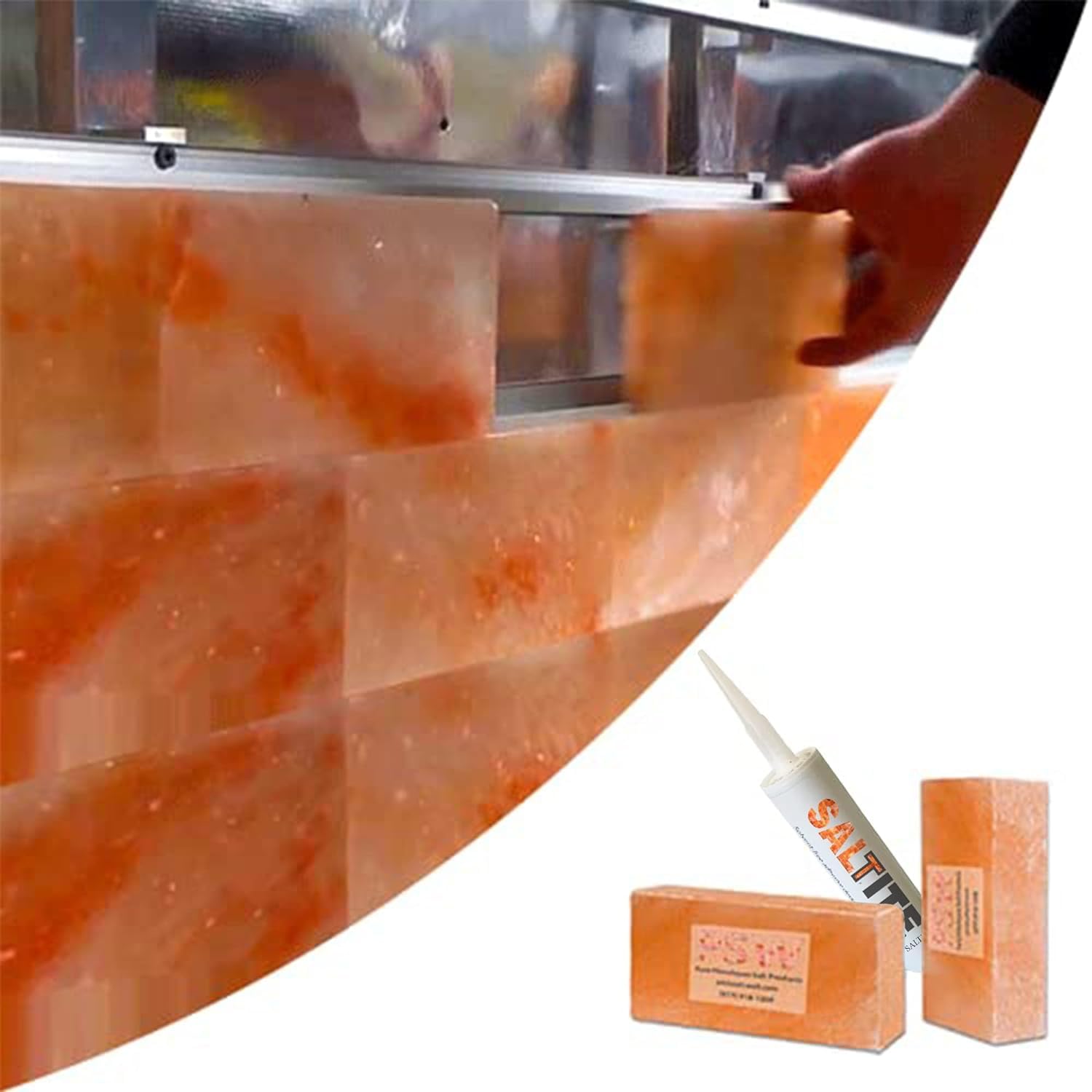 PSB(2) Pack SALTITE - Himalayan Salt Adhesive for Joining Bricks, Blocks, Tiles to Build Room, Spa and Therapy Center, Transparent |Orignal Formula|