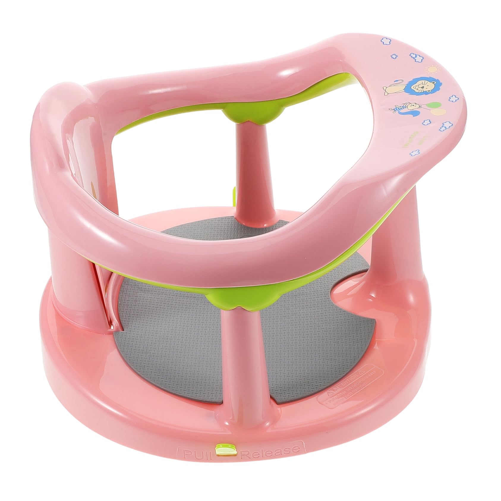 Yardwe Asiento de Baño para Ñiño Superficie Antideslizante y Fácil de Transportar, Color Rosa, Fabricado en Pp y Tpr para Recién Nacidos y Niños Pequeños