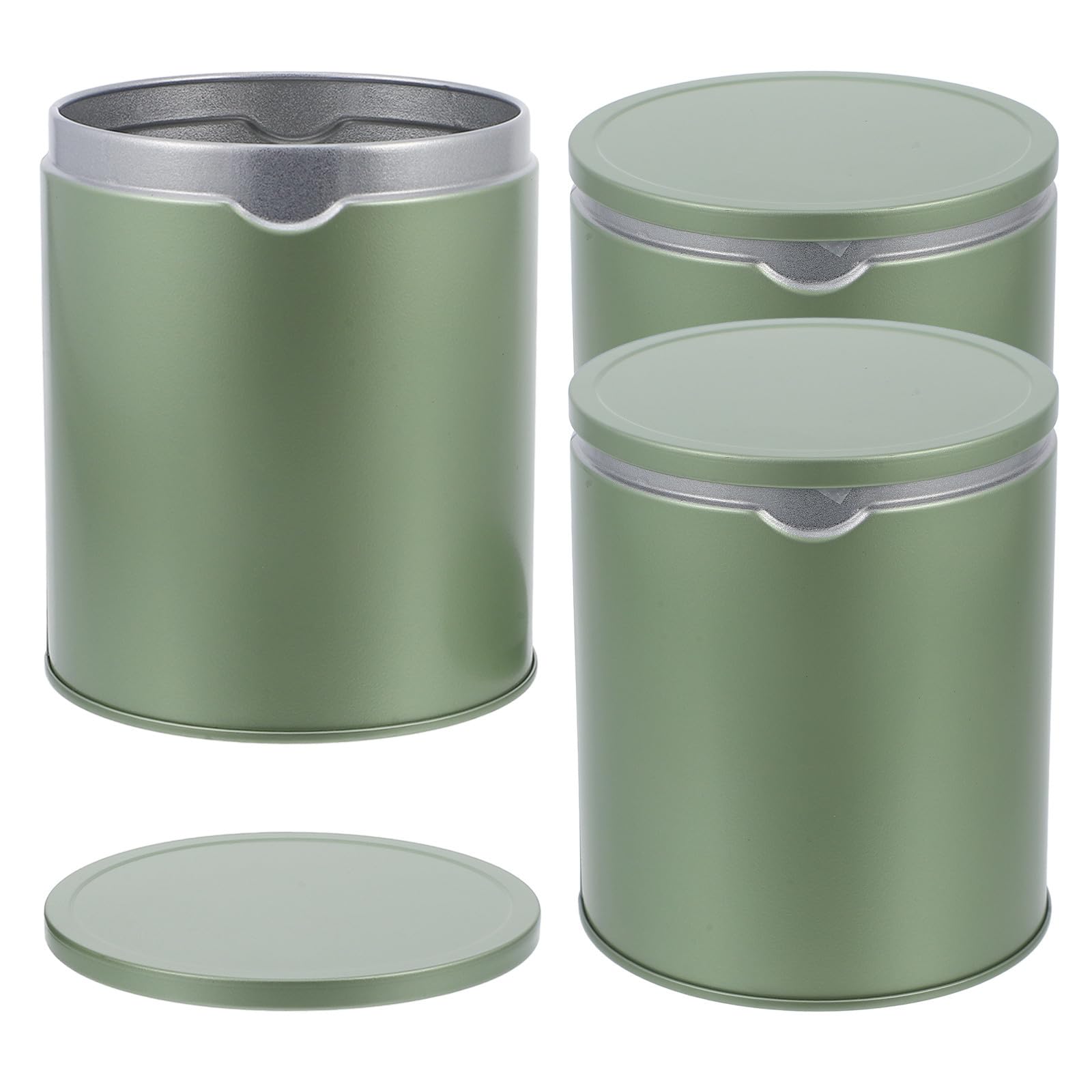 Latas de hojalata para té con tapa hermética (set de 3 unidades para conservación elegante)
