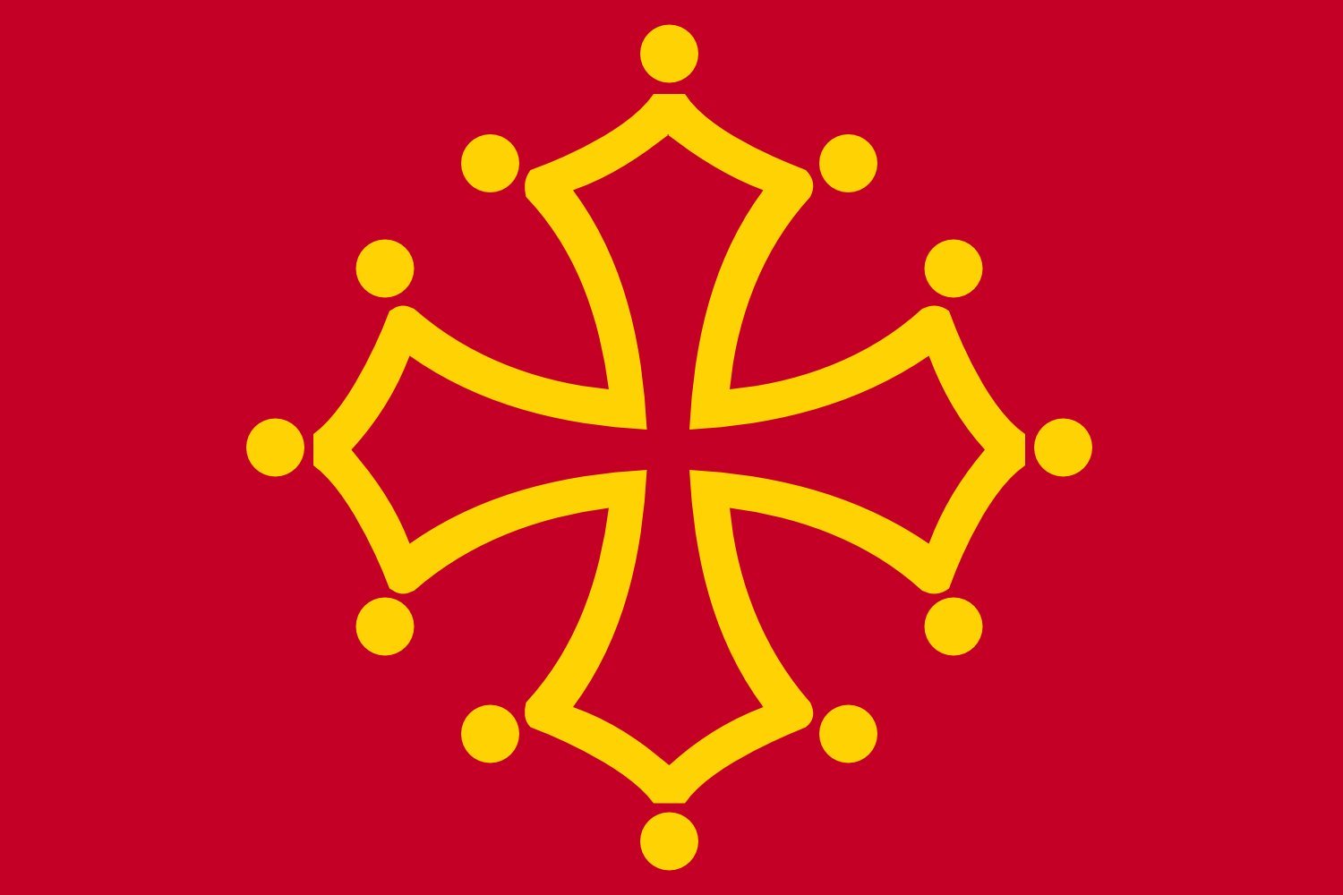 Drapeau Midi-Pyrénées résistant aux vents forts format paysage