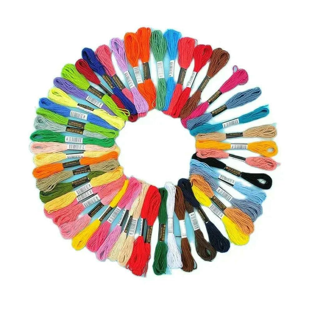 Serie de Hilos de Colores para Bordar, Punto de Cruz, Uso Artesanal y Costura DIY.
