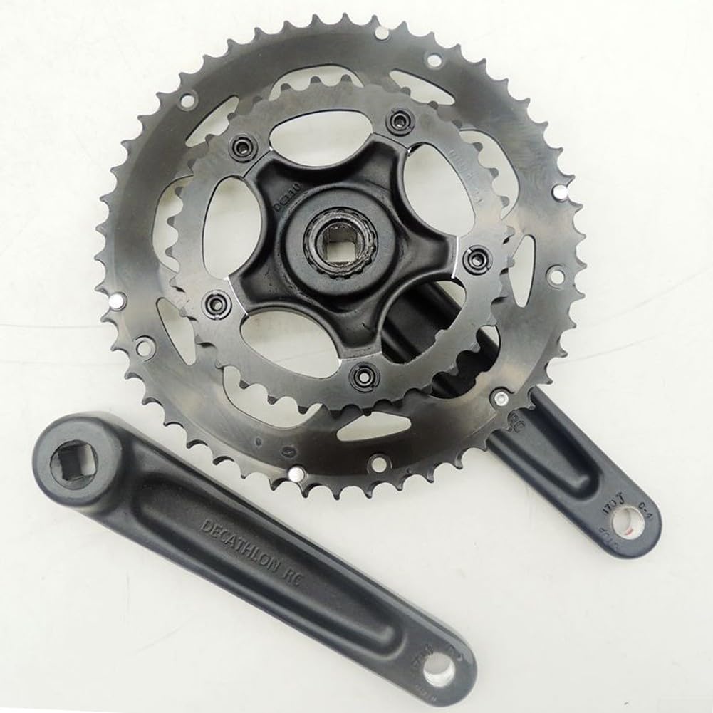 Bielas ligeras para bicicleta de carretera, 170 mm, plato doble 34/50T (tipo B)