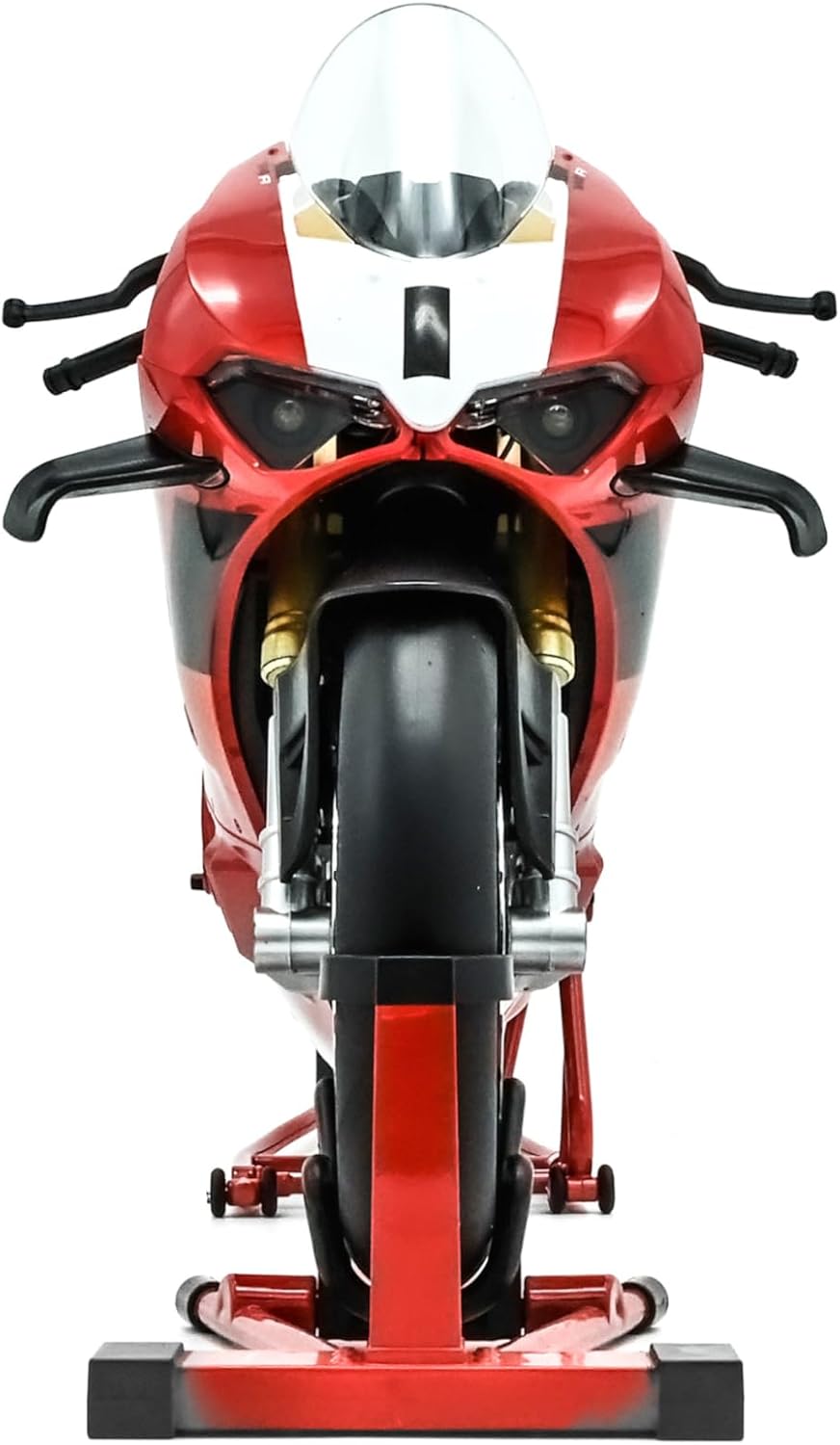 NIKOLATOY 1/6 Alloy Motorcycle Model Accessory Set, Red Stand, Creative Desktop Display and Collectible Gift (V4R) image 3