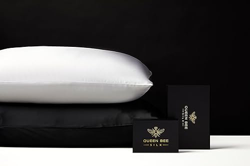 Miniatura 4 de Queen Bee Silk - Funda de almohada de seda para cabello y piel - Alta calidad 6A, 100% seda de morera real, 22 Momme Charmeuse (ambos lados), sin