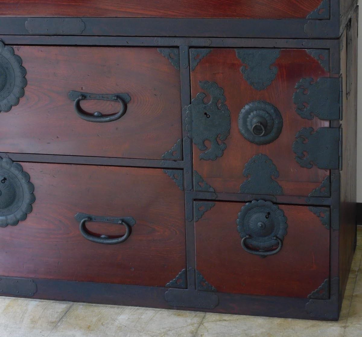 Amazon.co.jp: 前欅仙台地方重ね時代箪笥鍵付きHK-a-03418仙台箪笥